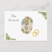 Virgin Mary Catholic Wedding Enclosure Kaart (Voorkant)