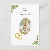 Virgin Mary Catholic Wedding Enclosure Kaart (Voorkant)