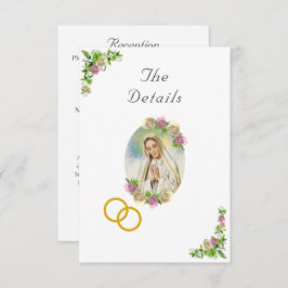 Virgin Mary Catholic Wedding Enclosure Kaart