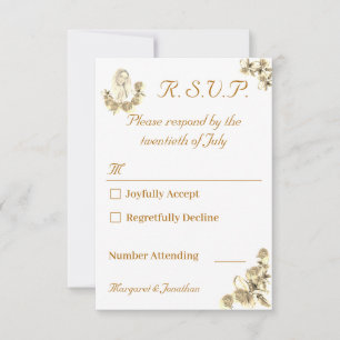 Virgin Mary Catholic Wedding Response Kaart