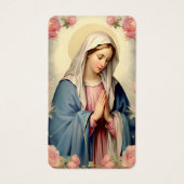 Virgin Mary Cross Sympathy Prayer Card Visitekaartje (Voorkant)
