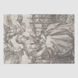 Virgin Mary Crowned by Two Angels by Durer Tissuepapier