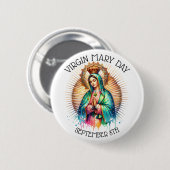 Virgin Mary Day | 8 september Ronde Button 5,7 Cm (Voorkant /achterkant)