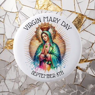 Virgin Mary Day   8 september Ronde Button 5,7 Cm