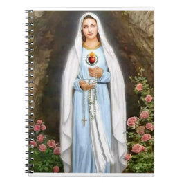 Virgin Mary die notitieboek bidt