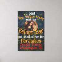 Virgin Mary Donald TRUMP tekent parasieten