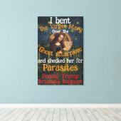 Virgin Mary Donald TRUMP Ticks Parasites Canvas Afdruk (Insitu (Houten vloer))