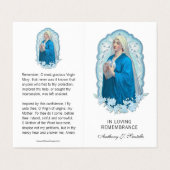 Virgin Mary Doves rooms-katholieke begrafenis Visitekaartje (Buitenkant ongevouwen)