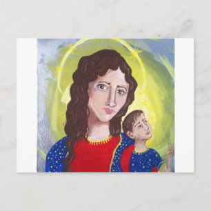 Virgin Mary en Baby Jesus Briefkaart