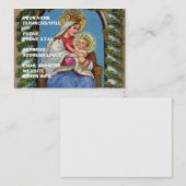 Virgin Mary en Baby Jesus Visitekaartje (Voorkant / Achterkant)
