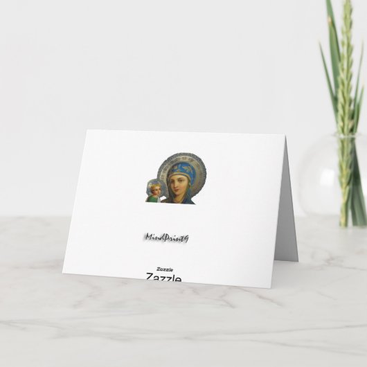 Virgin Mary en Child Jesus Feestdagen Kaart (Achterkant)