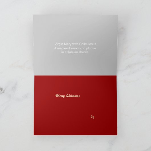 Virgin Mary en Child Jesus Feestdagen Kaart (Binnen)