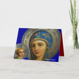 Virgin Mary en Child Jesus Feestdagen Kaart