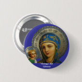 Virgin Mary en Child Jesus Ronde Button 5,7 Cm (Voorkant /achterkant)
