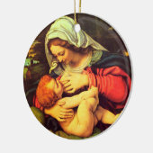 Virgin Mary en Child Keramisch Ornament (Links)