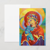 Virgin Mary en Child Our Lady Bedankkaart (Voorkant / Achterkant)