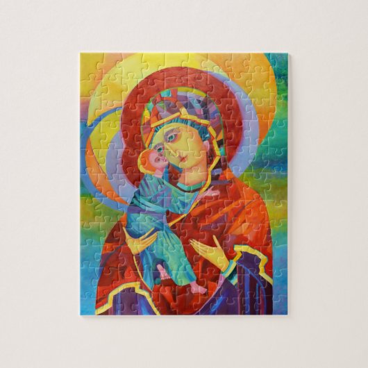 Virgin Mary en Child Our Lady Legpuzzel (Verticaal)