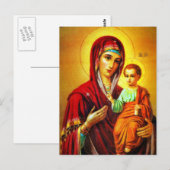 Virgin Mary en Jesus Briefkaart (Voorkant / Achterkant)