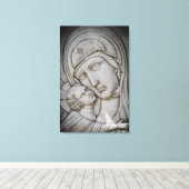 Virgin Mary en Jesus Canvas Afdruk (Insitu (Houten vloer))