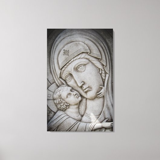 Virgin Mary en Jesus Canvas Afdruk (Voorkant)