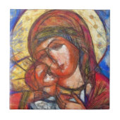 Virgin Mary en Jesus Child Tegeltje (Voorkant)