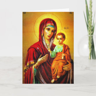 Virgin Mary en Jesus Feestdagen Kaart