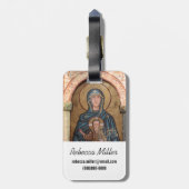 Virgin Mary en Jesus Mosaic Bagagelabel (Achterkant verticaal)
