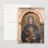 Virgin Mary en Jesus Mosaic Briefkaart (Voorkant / Achterkant)