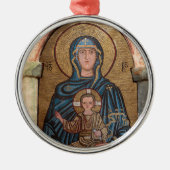 Virgin Mary en Jesus Mosaic Metalen Ornament (Voorkant)
