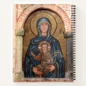 Virgin Mary en Jesus Mosaic Notitieboek (Achterkant)