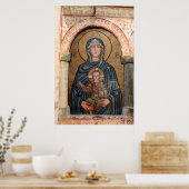Virgin Mary en Jesus Mosaic Poster (Keuken)