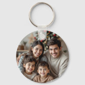 Virgin Mary Familie Foto Schattige Sleutelhanger (Achterkant)