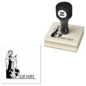 Virgin Mary Fatima Heilige Rosary Immaculate Heart Rubberstempel (Gestempeld)