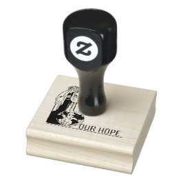 Virgin Mary Fatima Heilige Rosary Immaculate Heart Rubberstempel