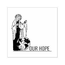 Virgin Mary Fatima Heilige Rosary Immaculate Heart Rubberstempel