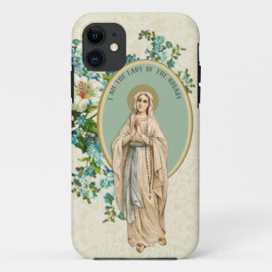 Virgin Mary Fatima Heilige Rosary Religious Floral Case-Mate iPhone Case