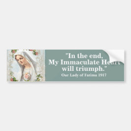 Virgin Mary Fatima Immaculate Heart Religieuze Bumpersticker