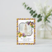 Virgin Mary Fatima Prayer Rosary katholieke Violet Visitekaartje (Staand voorkant)