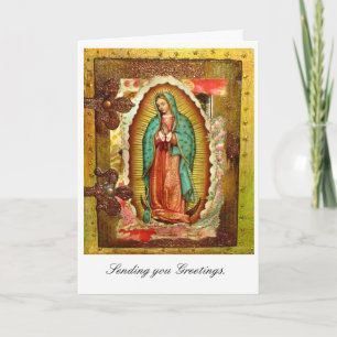 Virgin Mary Feestdagen Kaart
