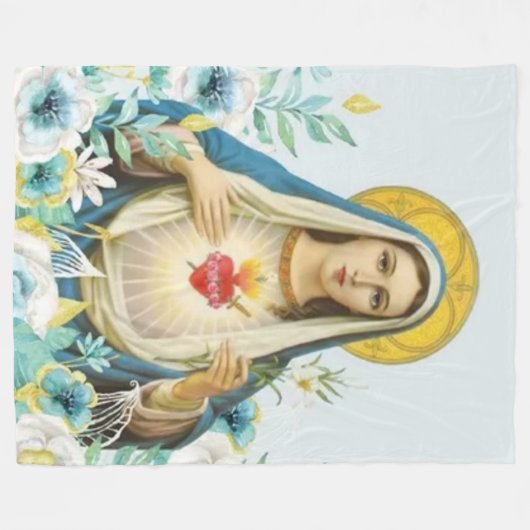 VIRGIN MARY FLEECE DEKEN (Voorkant (Horizontaal))