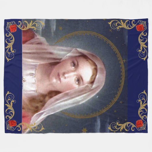 VIRGIN MARY FLEECE DEKEN (Voorkant (Horizontaal))