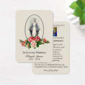 Virgin Mary Floral Funeral Memorial Heilige Kaart  (Bureau)