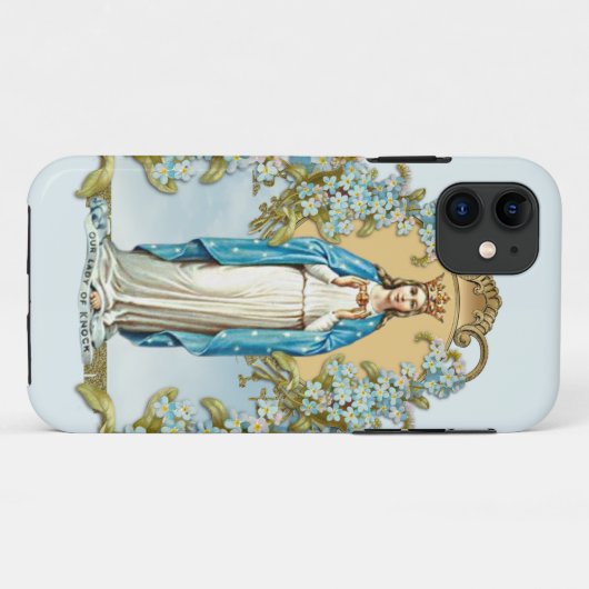 Virgin Mary Floral Religious Lady van Knock Case-Mate iPhone Case (Achterkant (horizontaal))
