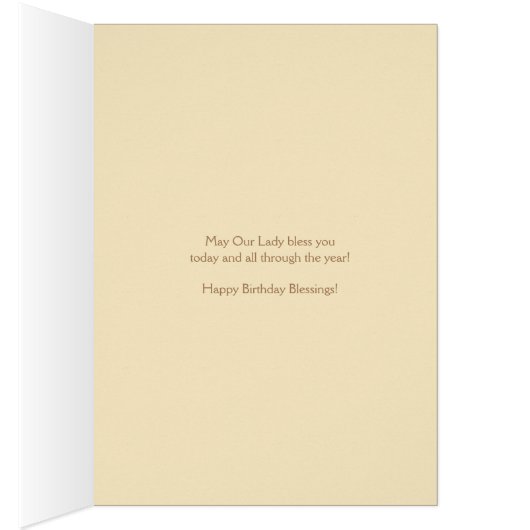 Virgin Mary Floral Rosary Birthday Religious (Binnen (Rechts))