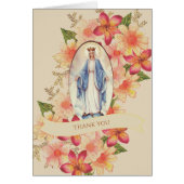 Virgin Mary Flowers katholiek condoleances Dank u (Voorkant)