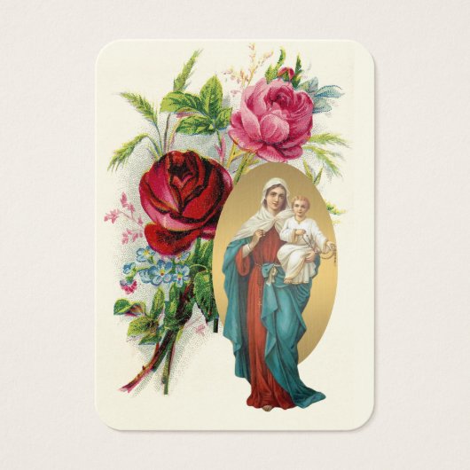 Virgin Mary Funeral Memorial Prayer Heilige Kaart (Voorkant)