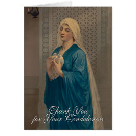 Virgin Mary Funeral Sympathie Heilige Kaart Hartel