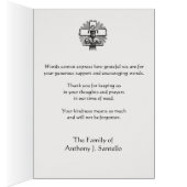 Virgin Mary Funeral Sympathie Heilige Kaart Hartel (Binnen (Rechts))