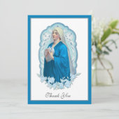 Virgin Mary Funeral Sympathie Heilige Kaart Hartel (Staand voorkant)