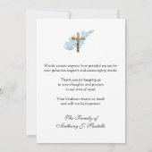 Virgin Mary Funeral Sympathie Heilige Kaart Hartel (Achterkant)